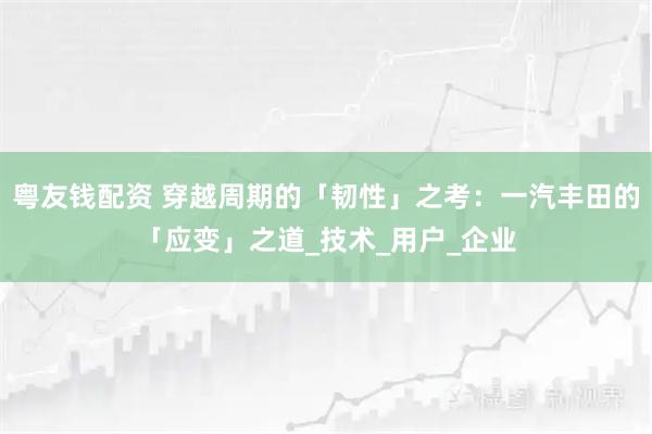 粤友钱配资 穿越周期的「韧性」之考：一汽丰田的「应变」之道_技术_用户_企业